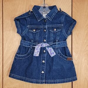 Roots denim dress girl's size 12-18 months